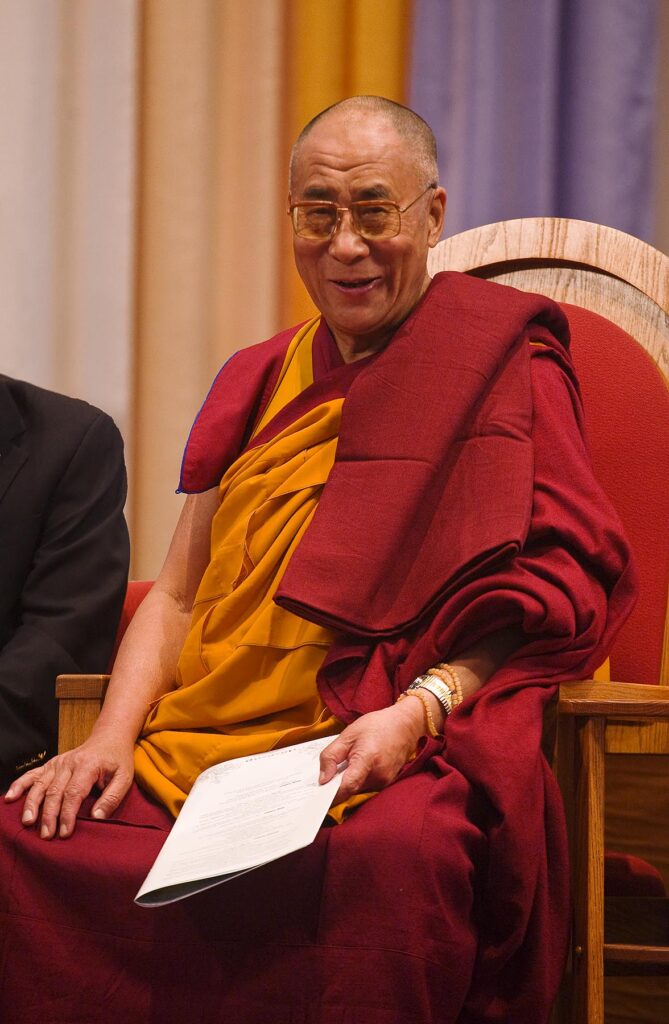 The14th DALAI LAMA of TIBET attends an INTERFAITH PRAYER SERVICE - ST PAUL CATHOLIC CENTER, BLOOMINGTON, INDIANA