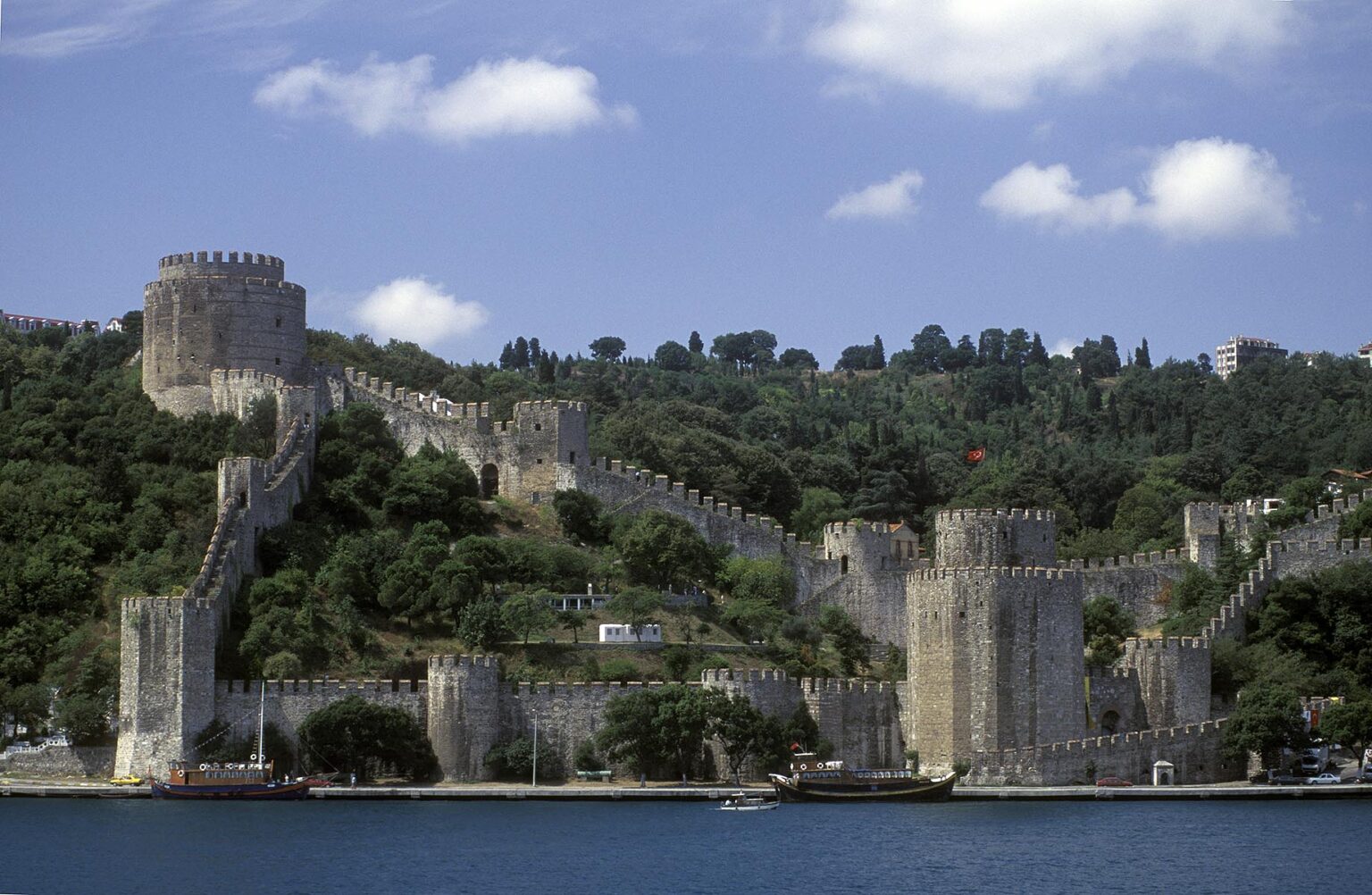 RUMELI HISARI CASTLE on the BOSPHOROUS (the waterway which joins the Mediterranean and the Black Sea)- TURKEY