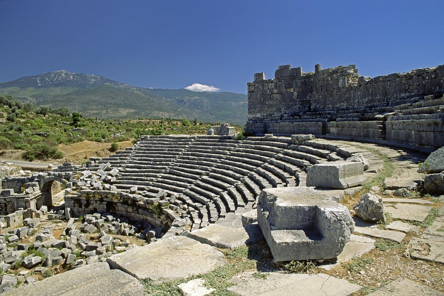 AMPHITHEATER at XANTHOS (LYCIA'S ancient capital dating back to the 5th Cent. BC) - TURKEY