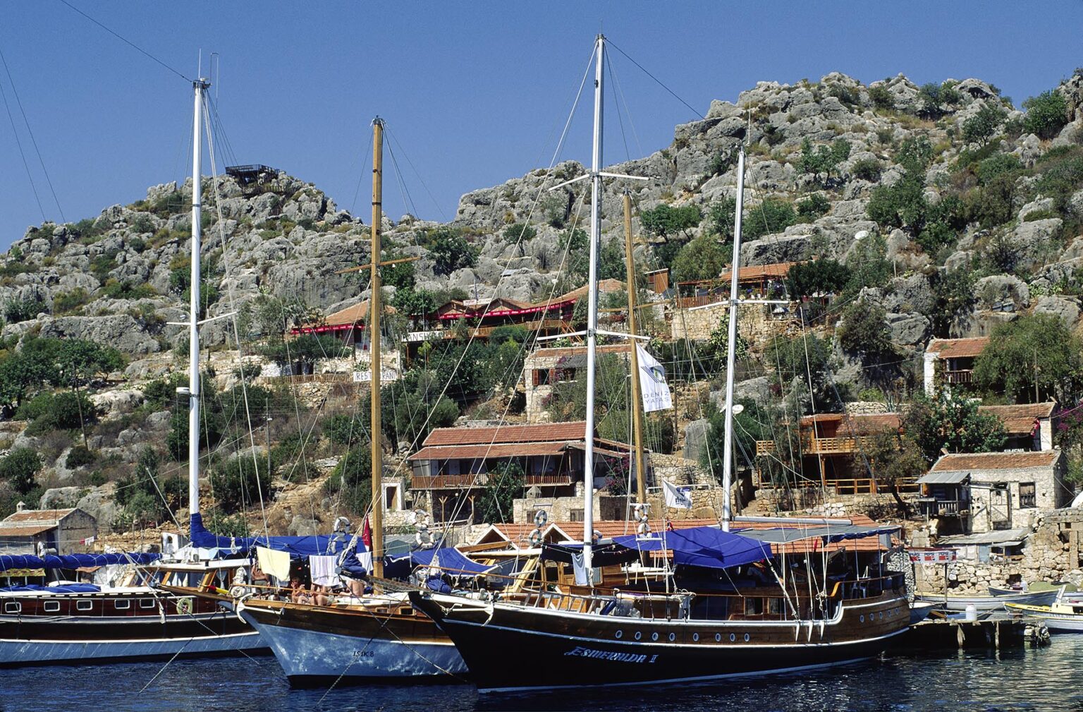 The picturesque village of KALE is topped by an ancient Fortress - TURQUOISE COAST, TURKEY