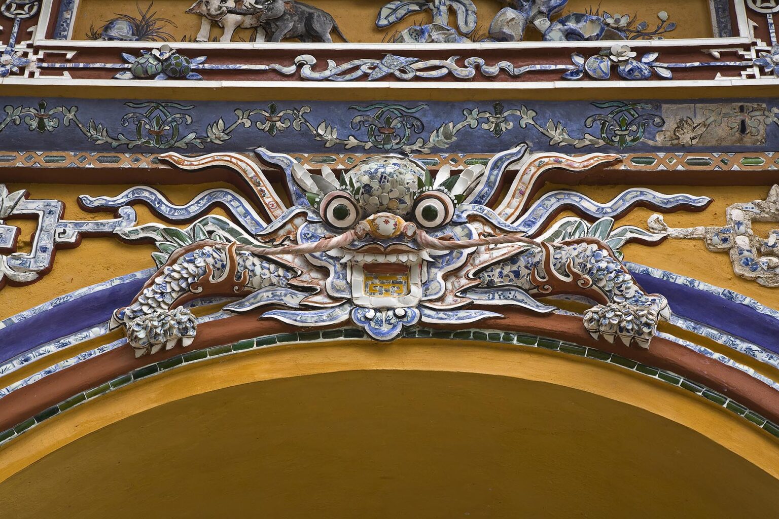 Detail of the HIEN NHON GATE just outside IMPERIAL CITY - HUE, VIETNAM