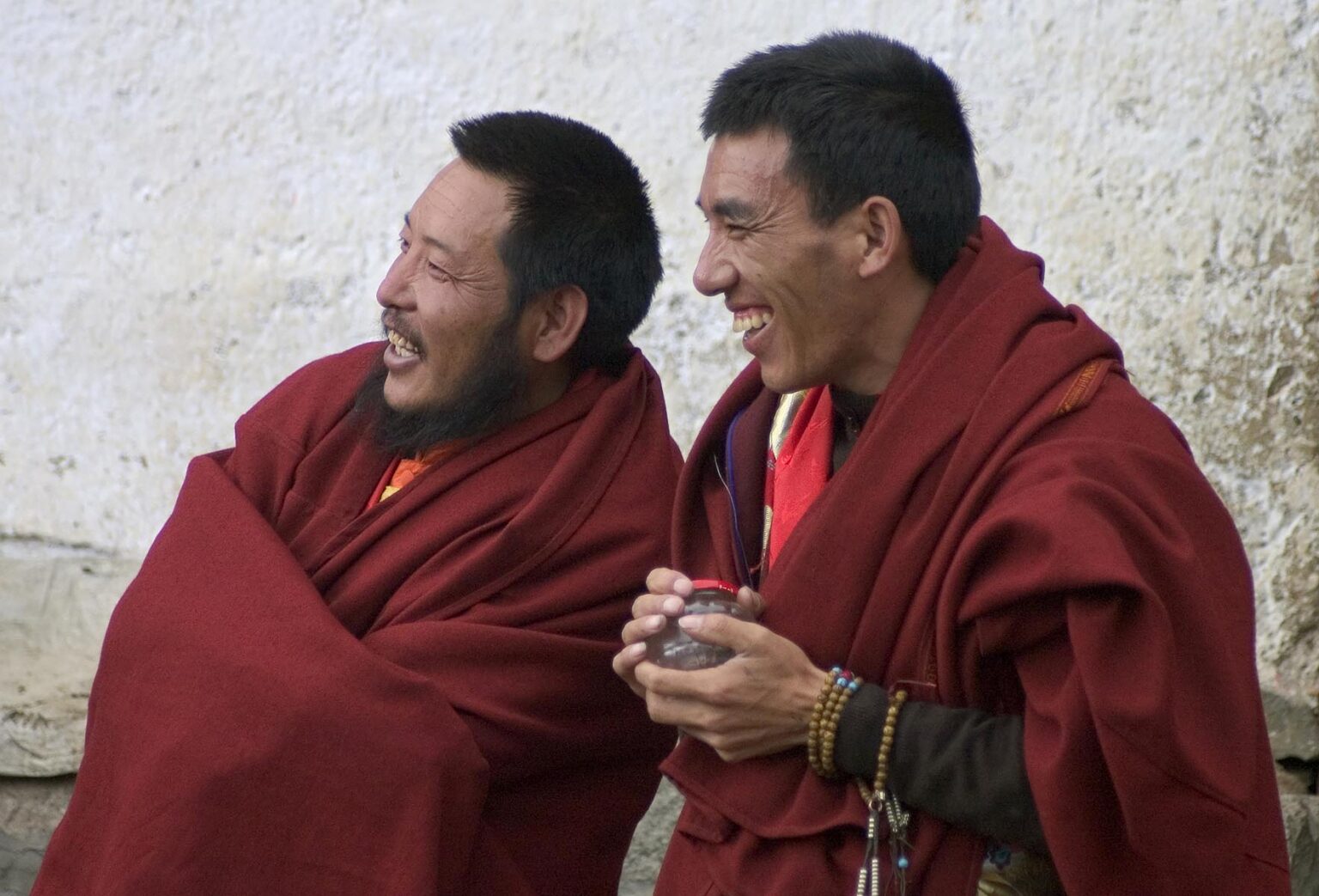 Monks of the Nyingmapa sect Katok Dorjeden Monastery - Kham, (eastern, Tibet), Sichuan, China