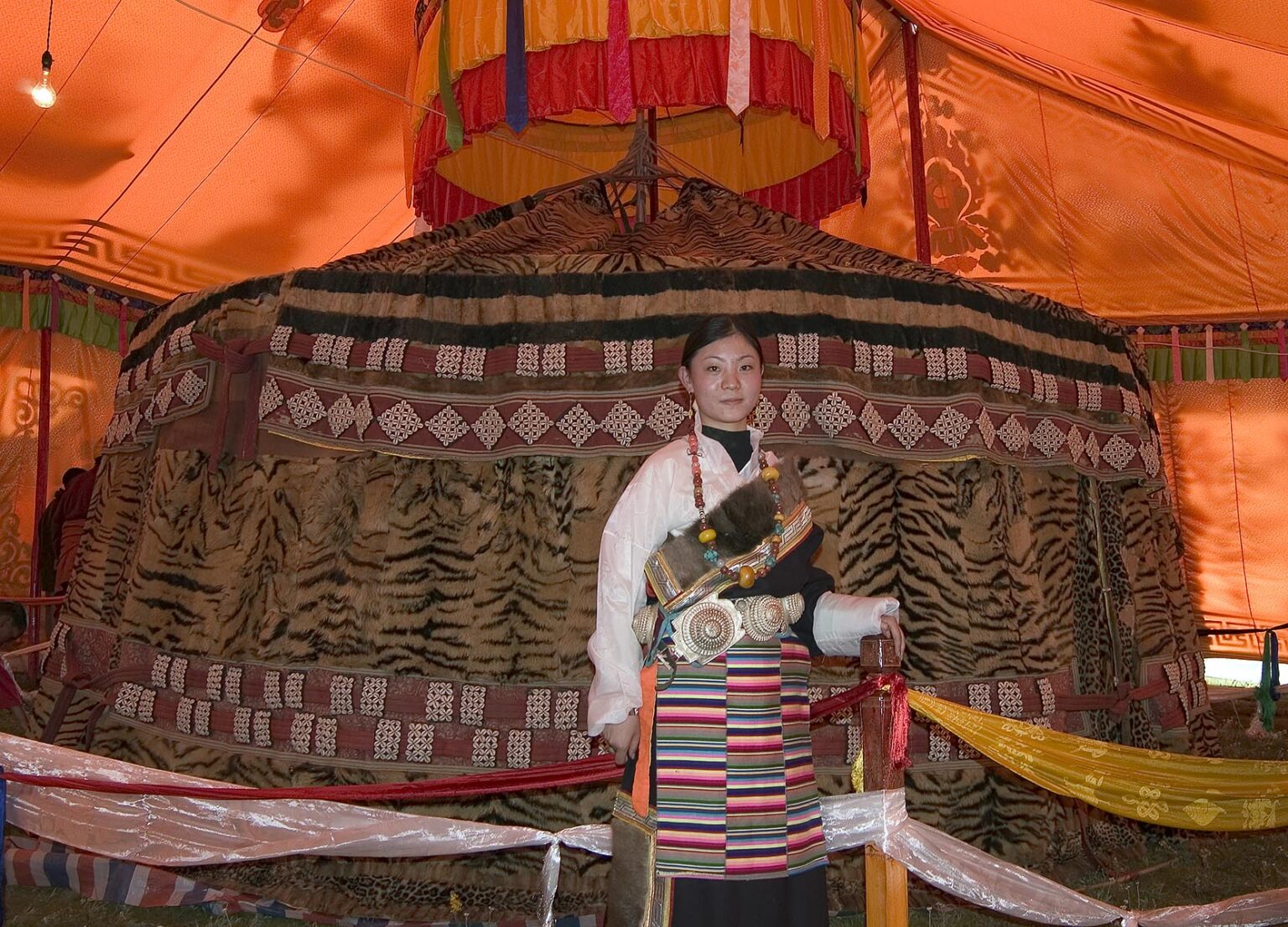 100 tiger skin tent given to the third Dalai Lama by Mongol King at Litang - Sichuan Province, China, (Eastern, Tibet)