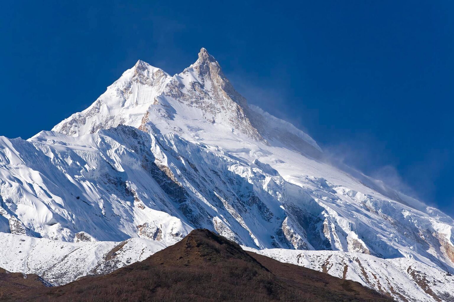 MANASLU PEAK at 26759 is the 8th highest mountain in the world - NUPRI REGION, NEPAL