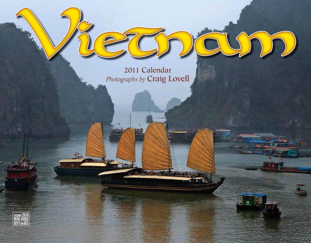 The 2011 cover of Tidemark Publishing Vietnam calendar with photography by Craig Lovell