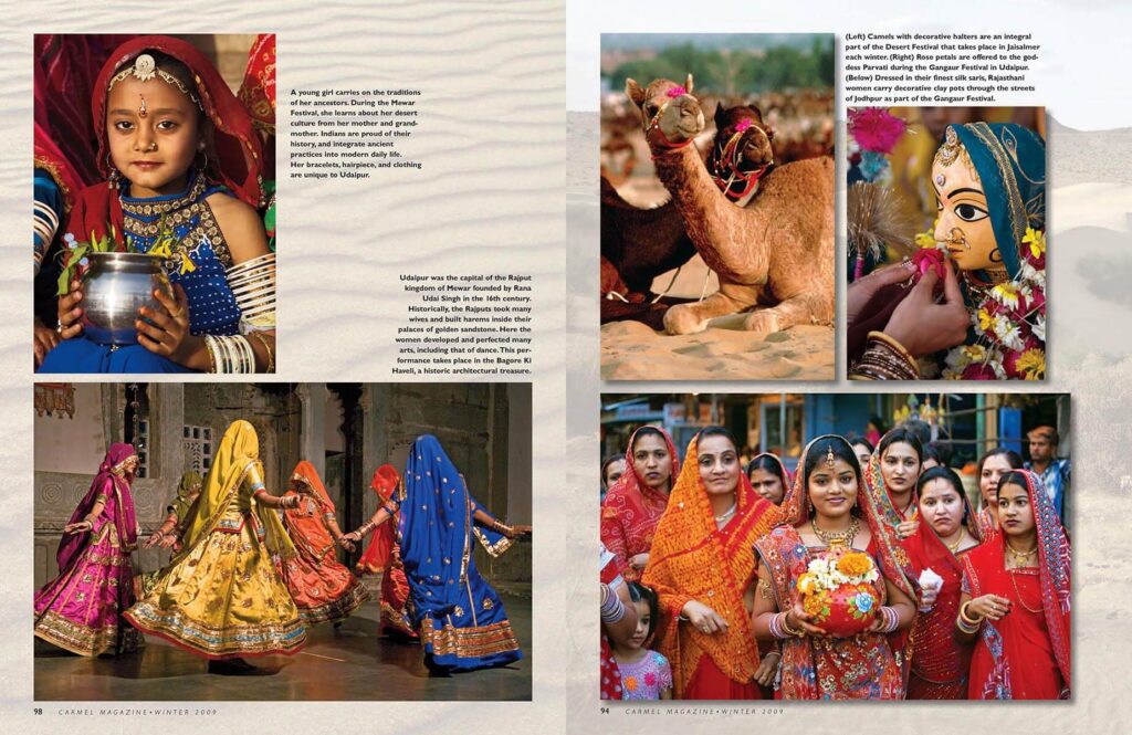 Craig Lovell's cultural article on Rajasthan titled Journey to the Far Pavilions in Carmel Magazine