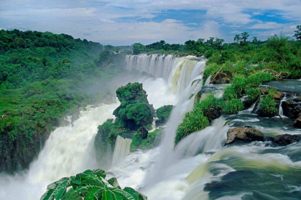 VIEW of IGUAZU FALLS from UPPER WALK WAY, IGUAZU FALLS NATIONAL PARK - PUERTO IGUAZU, ARGENTINA