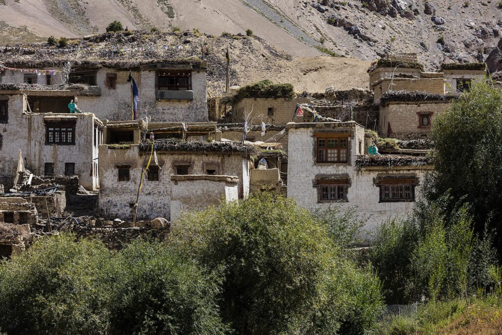NYERAK VILLAGE in the ZANSKAR RIVER GORGE - ZANSKAR, LADAKH, INDIA