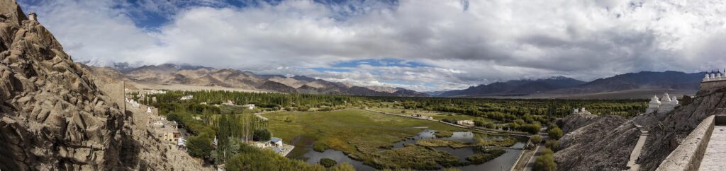 A view of the LEH VALLEY from SHEY GOMPA - LEH VALLEY, LADAKH