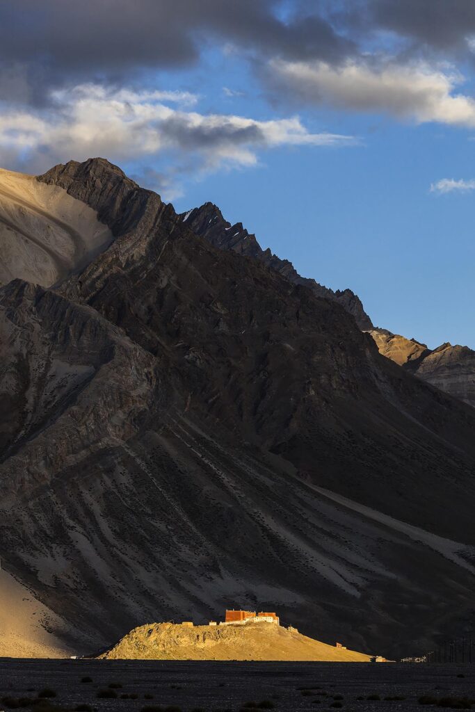 RANGDUM MONASTERY sits below Himalayan peaks in the Suru River Valley - ZANSKAR, LADAKH, INDIA