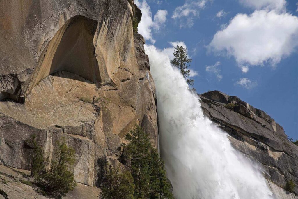 NEVADA FALLS which drops 594 feet as it heads into the YOSEMITE VALLEY - YOSEMITE NATIONAL PARK, CALIFORNIA