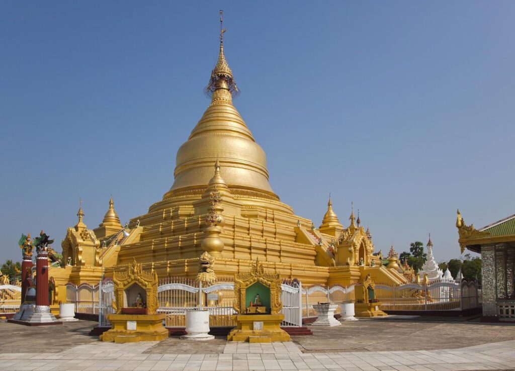 The KUTHODAW PAYA houses 729 marble slabs of the Tripitaka know as the world biggest book - MANDALAY, MYANMAR