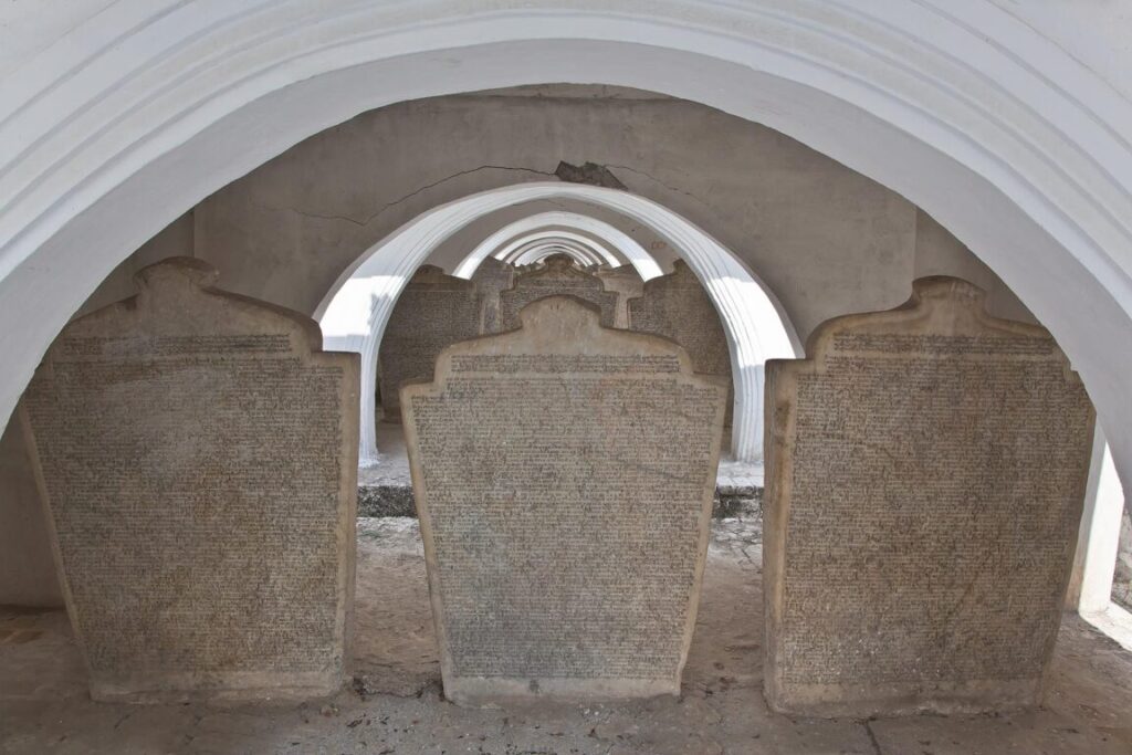 SANDAMANI PAYA houses 1774 marble slabs commenting on the TRIPITAKA or Buddhist Canon - MANDALAY, MYANMAR
