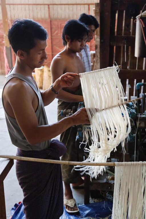 A RICE NOODLE FACTORY - HSIPAW, MYANMAR