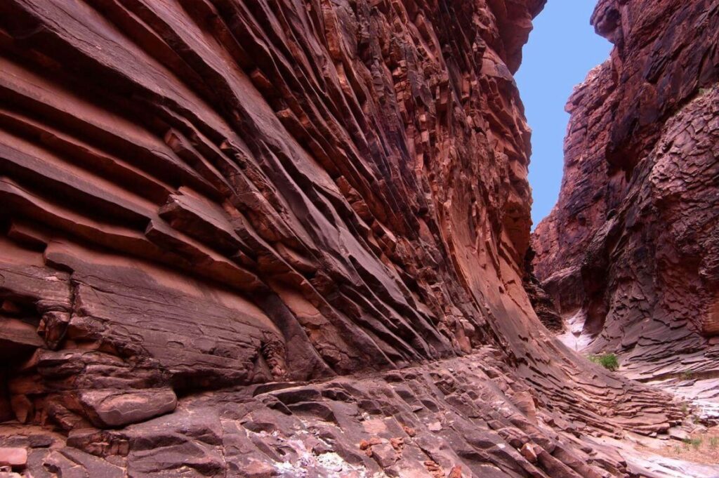 SUPAI SANDSTONE swirls in North Canyon at mile 20 along the Colorado River - GRAND CANYON, ARIZONA