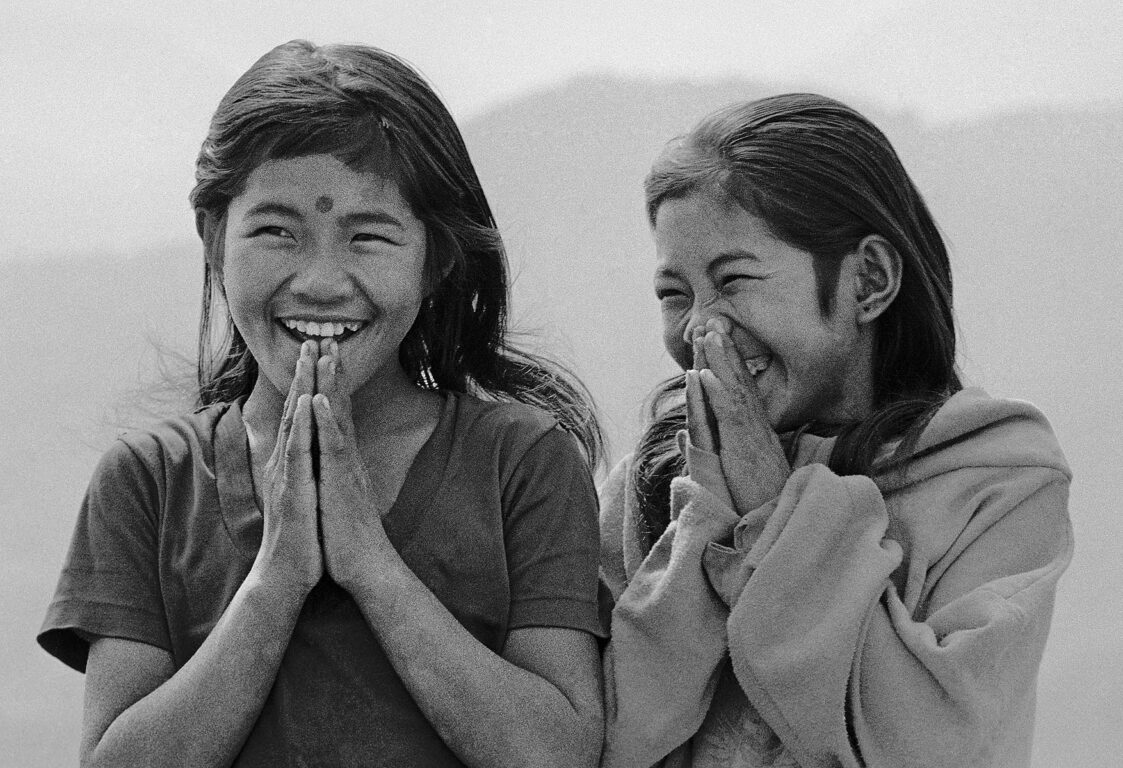 Namaste from mountain village girls - NEPAL