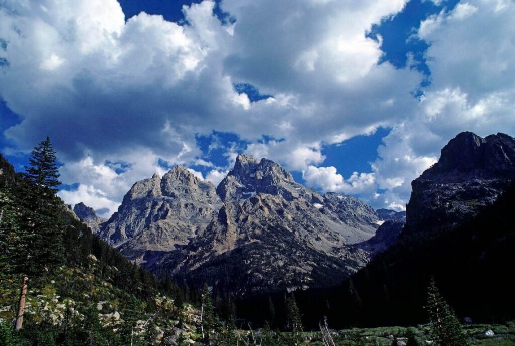 GRAND TETON, 13,770 ft., in GRAND TETONS NATIONAL PARK, established 1929 - WYOMING