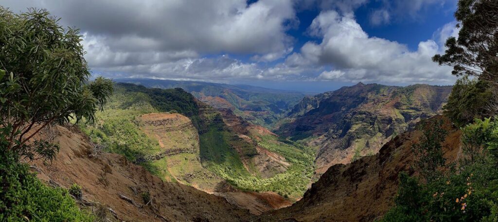 WAIMEA CANYON LOOKOUT in KOKEE STATE PARK - KAUI, HAWAII