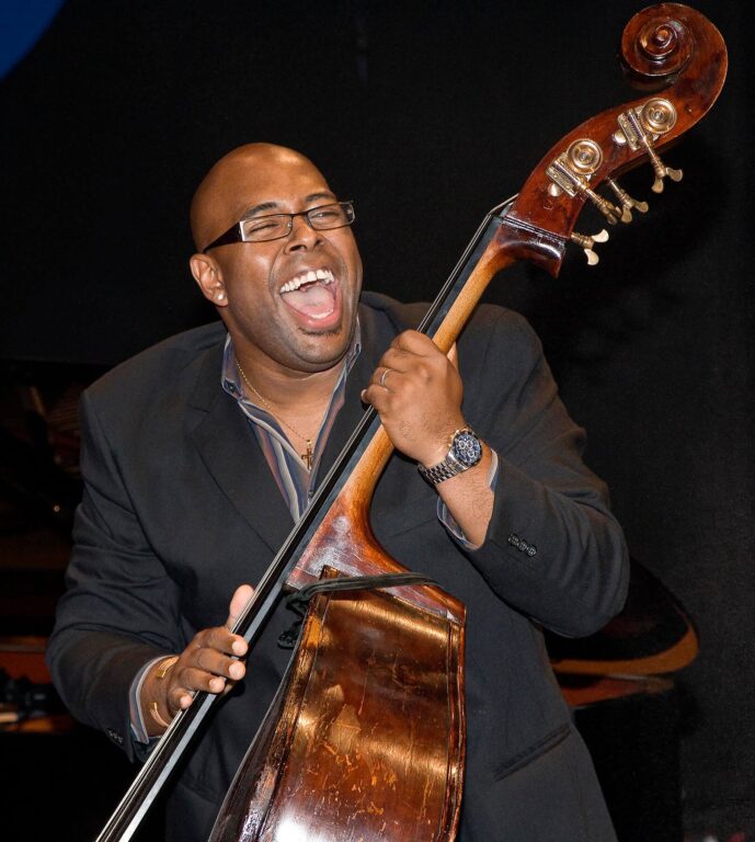 CHRISTIAN MCBRIDE plays the stand up BASE with his quintet at the 51st MONTEREY JAZZ FESTIVAL - MONTEREY, CALIFORNIA