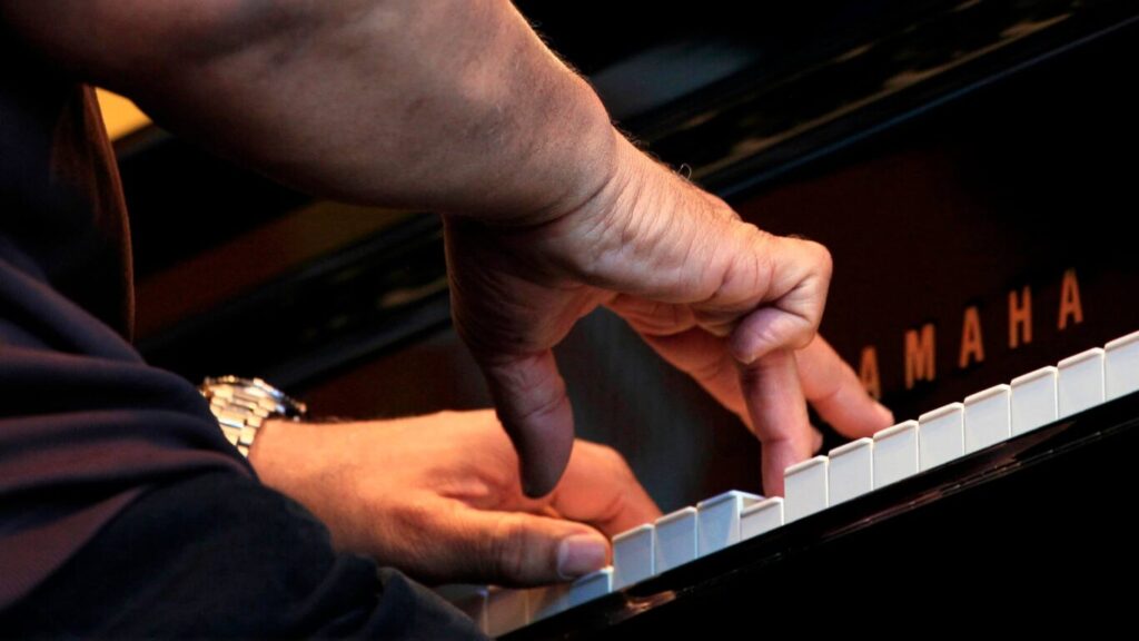 The hands of GEORGE DUKE preforming at the 2009 MONTEREY JAZZ FESTIVAL - CALIFORNIA