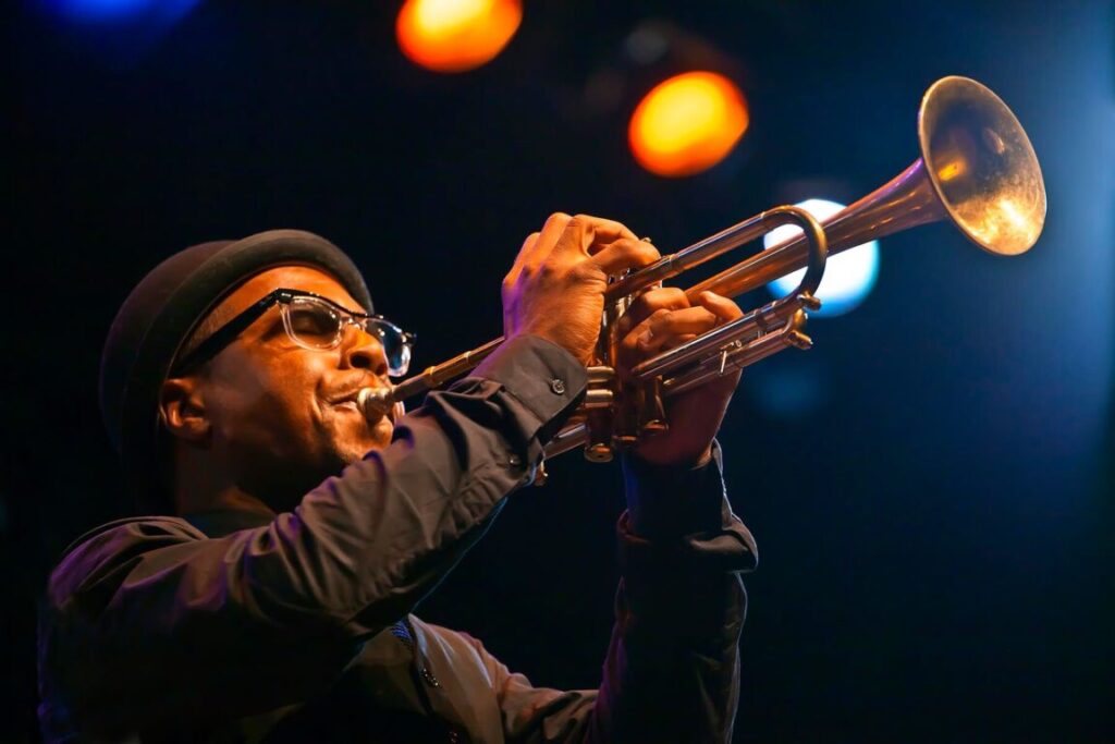 ROY HARGROVE on trumpet with the ROY HARGROVE BIG BAND - 2010 MONTEREY JAZZ FESTIVAL, CALIFORNIA