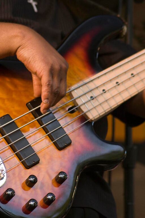 BASS GUITAR being played at the MONTEREY JAZZ FESTIVA