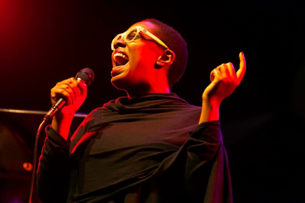 CELIA MCLORIN sings on the main stage at the 2014 MONTEREY JAZZ FESTIVAL