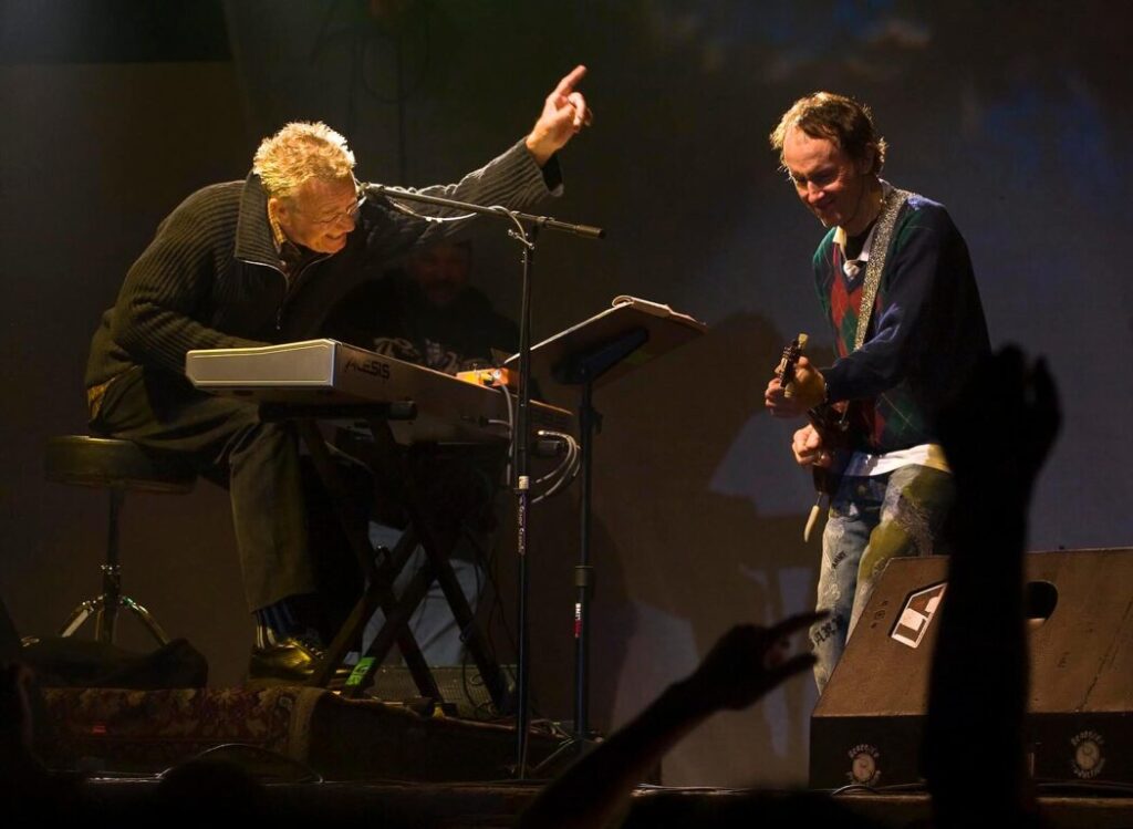 ROBBIE  KRIEGER and RAY MANZAREK perform with RIDERS OF THE STORM, THE DOORS latest incarnation - SUMMER OF LOVE FESTIVAL (MONTEREY POP FESTIVAL 2007), CALIFORNIA